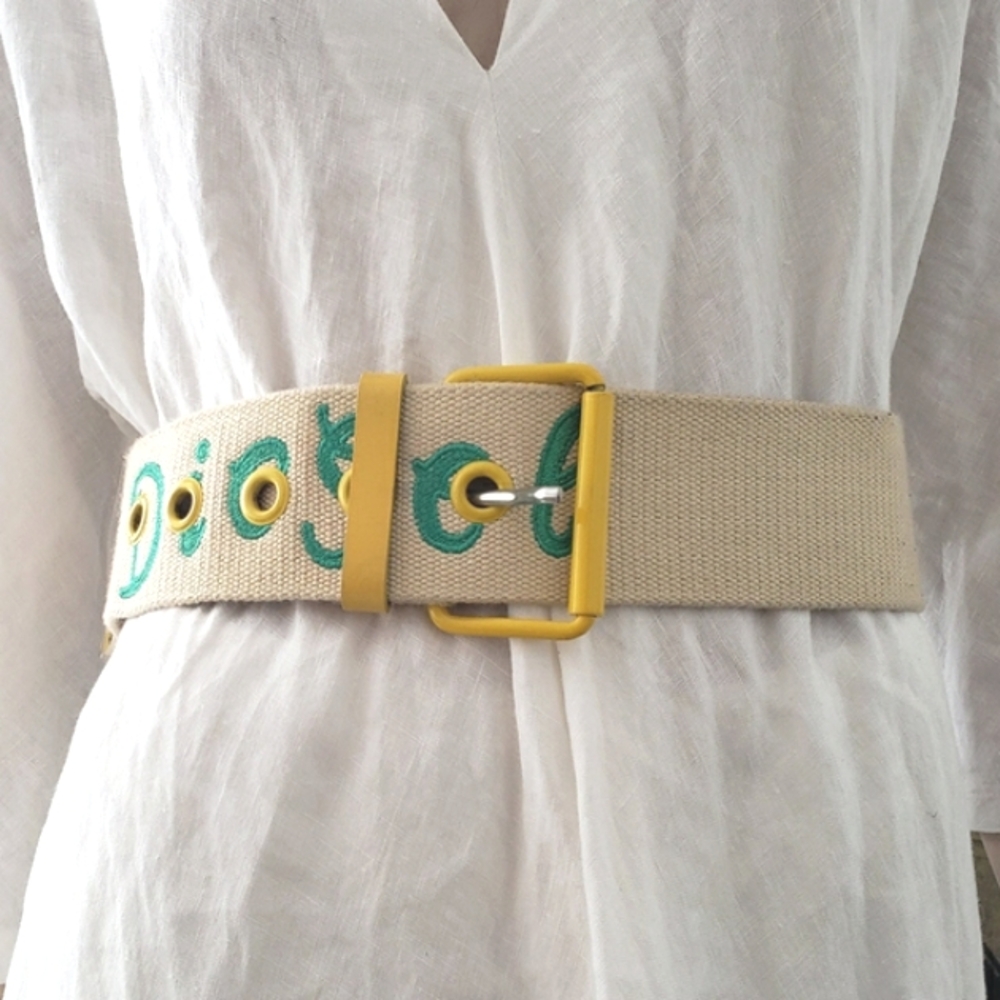 Diesel | Web belt with leather belt loop
